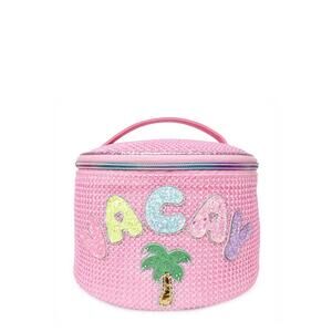 'Vacay' Straw Round Glam Bag